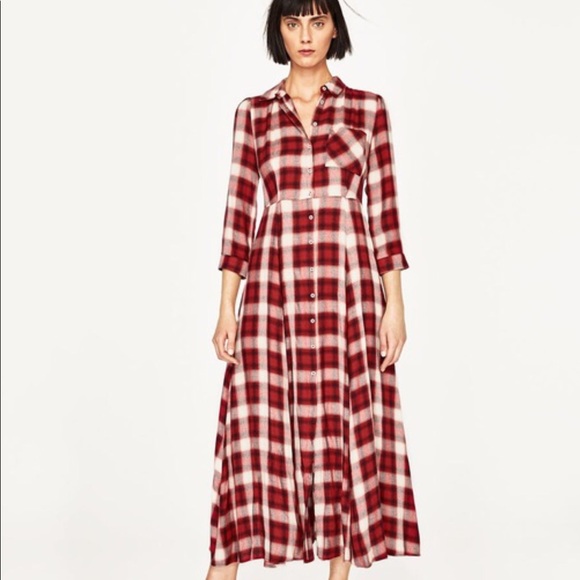 Zara Dresses & Skirts - ZARA super soft plaid maxi